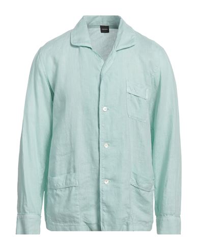 Aspesi Man Shirt Light Green Size M Linen