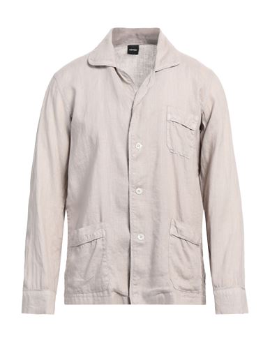 Aspesi Man Shirt Light Grey Size Xs Linen