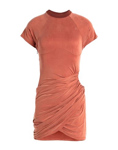 Jacquemus Woman Mini Dress Rust Size M Cupro, Elastane In Red
