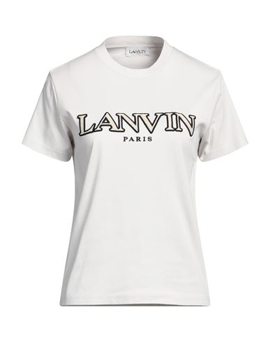 Lanvin Woman T-shirt Light Grey Size M Cotton, Polyester, Elastane In Gray