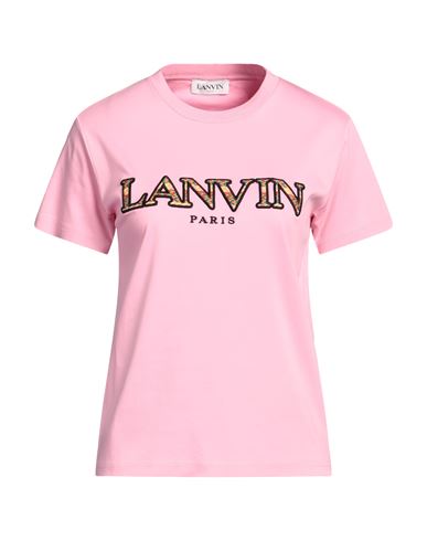 Shop Lanvin Woman T-shirt Pink Size L Cotton, Polyester, Elastane