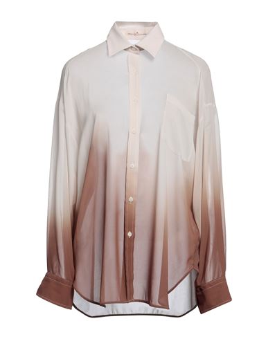Ermanno Scervino Woman Shirt Brown Size 4 Polyester