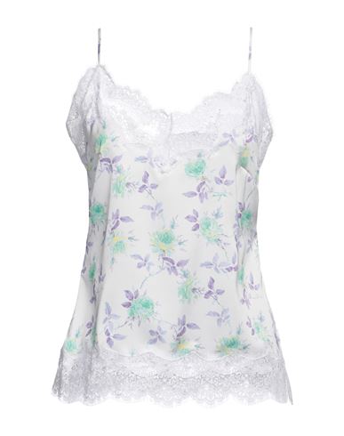 Msgm Woman Top White Size 6 Polyester In White