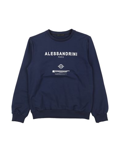 Shop Daniele Alessandrini Toddler Boy Sweatshirt Navy Blue Size 6 Cotton, Elastane