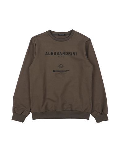 Shop Daniele Alessandrini Toddler Boy Sweatshirt Military Green Size 4 Cotton, Elastane