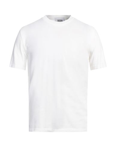 Alpha Studio Man T-shirt White Size 44 Cotton, Elastane In White