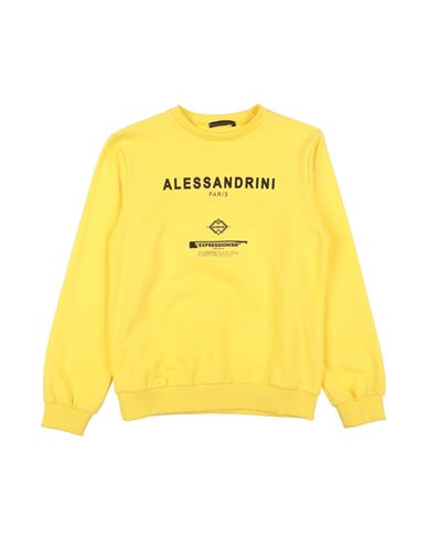 DANIELE ALESSANDRINI DANIELE ALESSANDRINI TODDLER BOY SWEATSHIRT YELLOW SIZE 4 COTTON, ELASTANE 