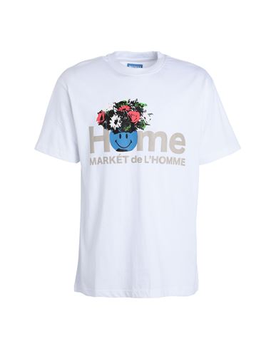 Market Smiley  De L'homme T-shirt Man T-shirt White Size Xl Cotton