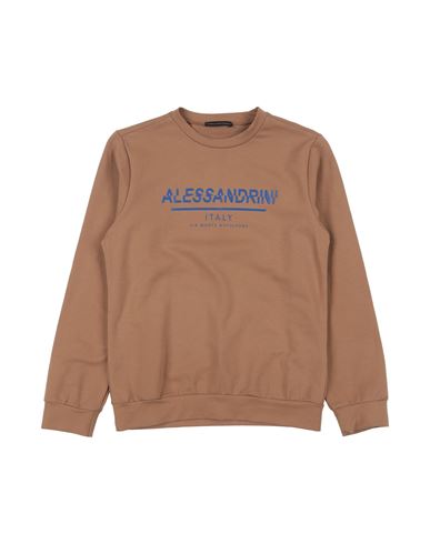 Shop Daniele Alessandrini Toddler Boy Sweatshirt Camel Size 6 Cotton, Elastane In Beige