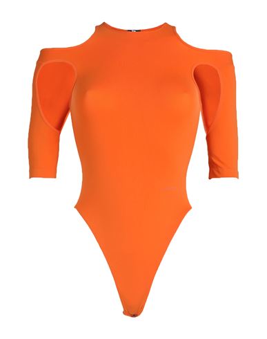 Andreädamo Andreādamo Woman Bodysuit Orange Size Xxs/xs Polyamide, Elastane