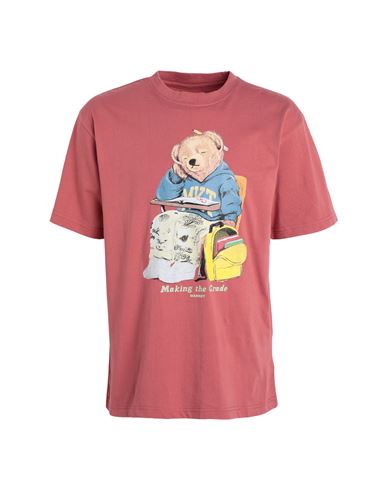 Market Making The Grade Bear T-shirt Man T-shirt Brick Red Size Xl Cotton