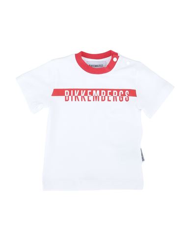 Shop Bikkembergs Newborn Boy T-shirt White Size 0 Cotton, Elastane