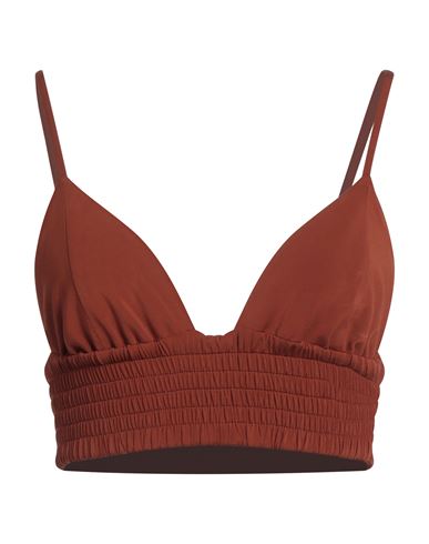 Federica Tosi Woman Top Tan Size 4 Viscose, Elastane In Brown