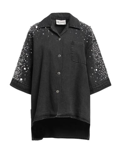 Des Phemmes Des_phemmes Woman Denim Shirt Black Size 10 Cotton, Elastane