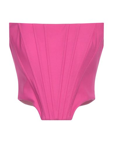 GIUSEPPE DI MORABITO GIUSEPPE DI MORABITO WOMAN TOP FUCHSIA SIZE 8 WOOL, LYCRA, VISCOSE 