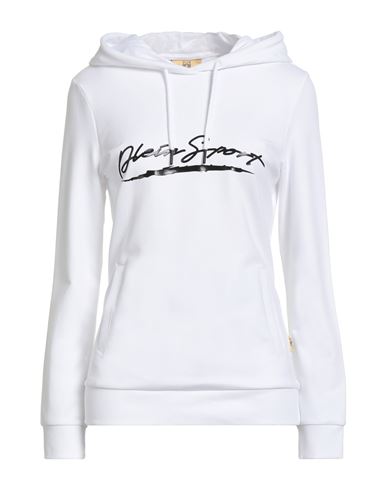 Plein Sport Woman Sweatshirt White Size Xl Cotton, Elastane
