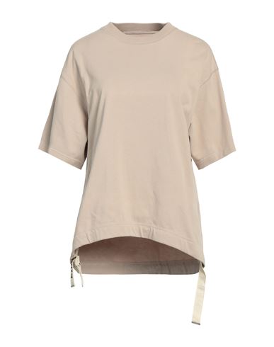 Khrisjoy Woman T-shirt Khaki Size 2 Cotton In Beige