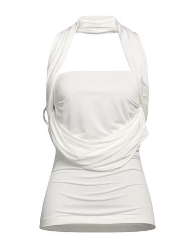 Attico The  Woman Top Ivory Size 8 Polyester, Polyamide, Metal In White