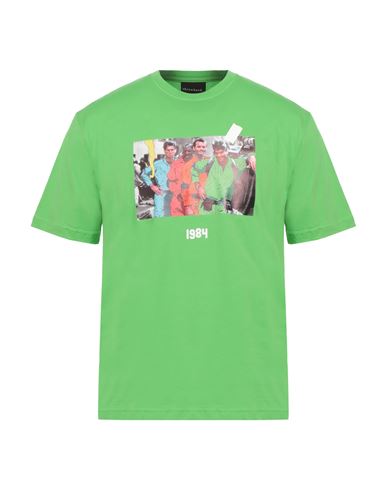 Throwback. Man T-shirt Green Size S Cotton