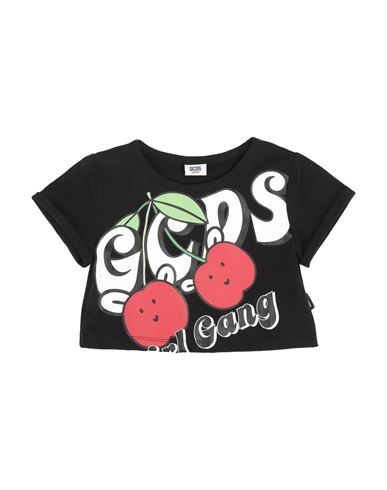 Shop Gcds Mini Toddler Girl T-shirt Black Size 6 Cotton, Elastane