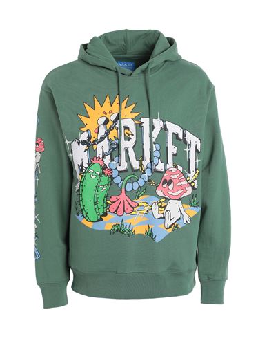 Shop Market Fantasy Farm Pullover Hoodie Man Sweatshirt Green Size Xl Cotton