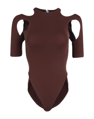 Andreädamo Andreādamo Woman Bodysuit Cocoa Size Xxs/xs Polyamide, Elastane In Brown
