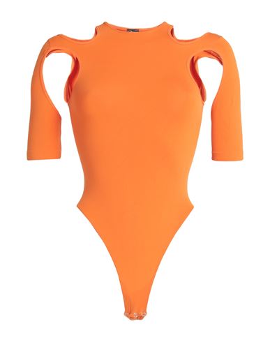 Andreädamo Andreādamo Woman Bodysuit Orange Size S/m Polyamide, Elastane