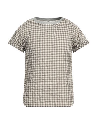 Dnl Man T-shirt Khaki Size L Tencel, Cotton, Elastane In Beige