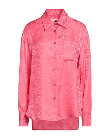 Shop Art Dealer . Woman Shirt Coral Size M Silk In Red