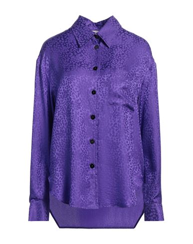 Art Dealer . Woman Shirt Purple Size L Silk