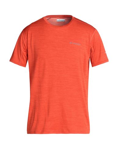 Columbia Man T-shirt Brick Red Size Xxl Polyester