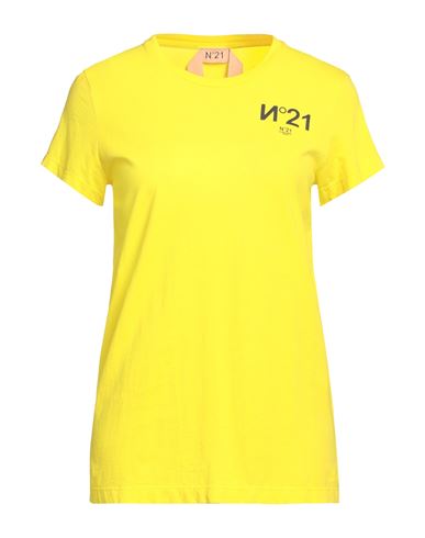 N°21 Woman T-shirt Yellow Size 4 Cotton