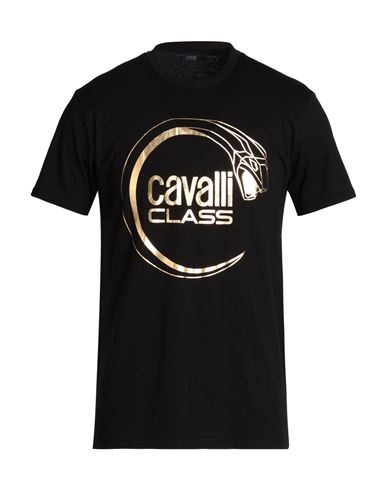 Shop Cavalli Class Man T-shirt Black Size Xl Cotton