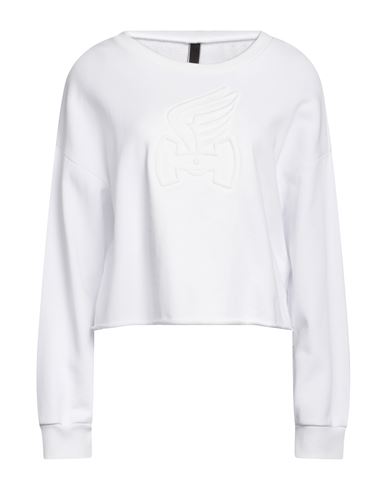 Shop Hogan Woman Sweatshirt White Size L Cotton, Elastane