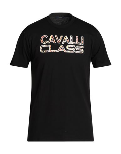 Shop Cavalli Class Man T-shirt Black Size Xxl Cotton
