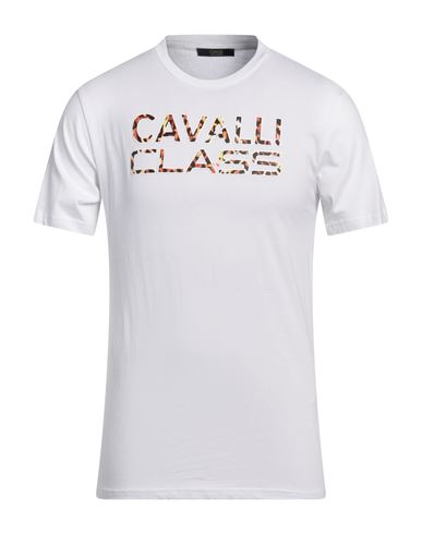 Shop Cavalli Class Man T-shirt White Size 3xl Cotton