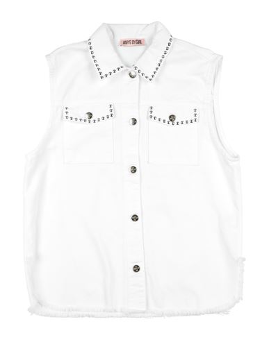 Shop Aniye By Toddler Girl Denim Shirt White Size 6 Cotton