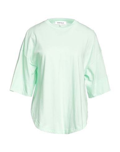 Shop Enföld Woman T-shirt Light Green Size 6 Cotton