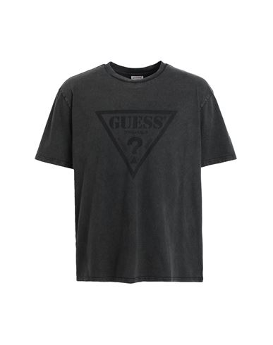 Guess Man T-shirt Steel Grey Size Xxl Cotton