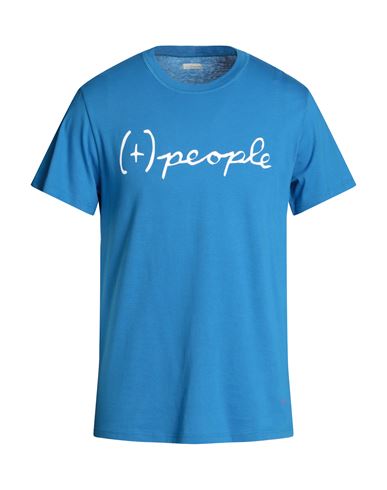 People (+)  Man T-shirt Azure Size M Cotton In Blue