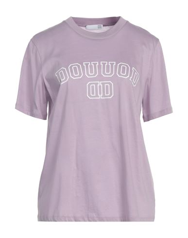 Shop Douuod Woman T-shirt Lilac Size L Cotton In Purple