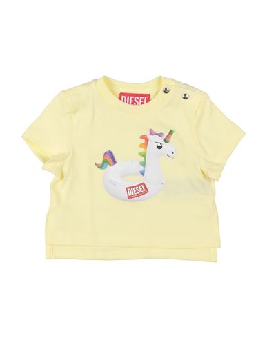 Shop Diesel Newborn Girl T-shirt Light Yellow Size 3 Cotton