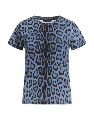 Cavalli Class Woman T-shirt Navy Size Xl Cotton, Elastane