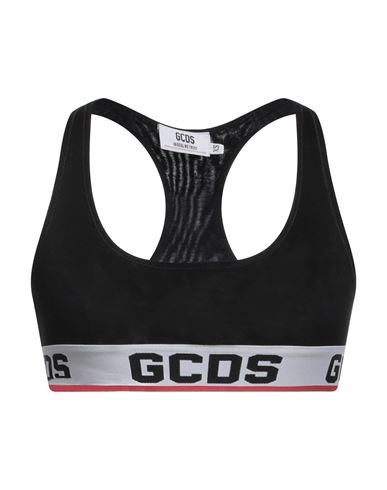 Gcds Woman Top Black Size Xs Cotton, Lycra