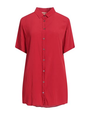 N°21 Woman Shirt Red Size 6 Acetate, Silk