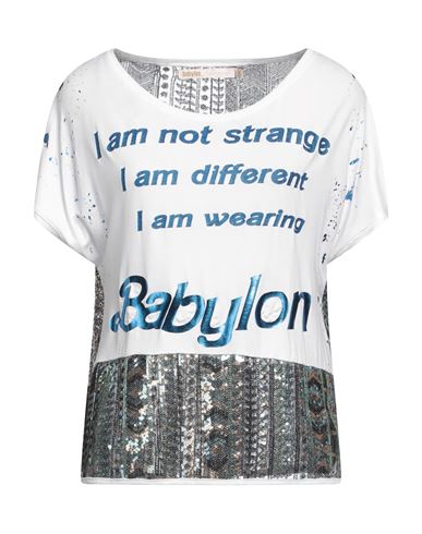 Shop Babylon Woman T-shirt Blue Size 8 Cotton
