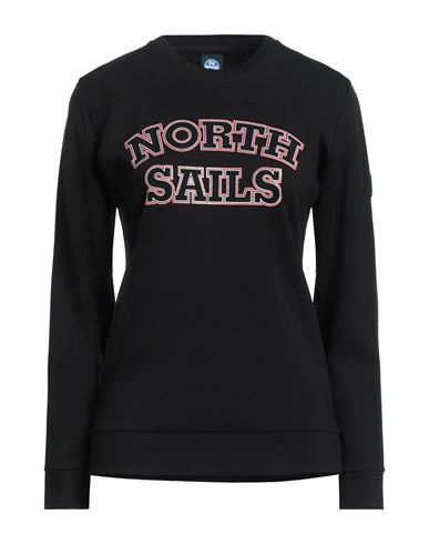 North Sails Woman Sweatshirt Black Size L Viscose, Nylon, Elastane In Black