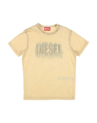 Shop Diesel Toddler Boy T-shirt Light Yellow Size 6 Cotton