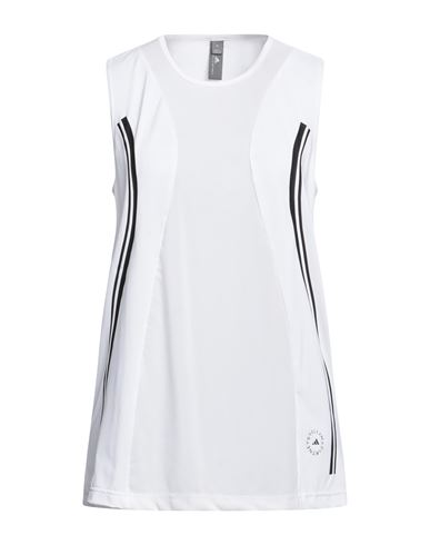 Adidas By Stella Mccartney Woman Tank Top White Size M Recycled Polyester, Elastane