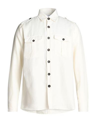 Pt Torino Man Shirt White Size 16 Linen, Cotton